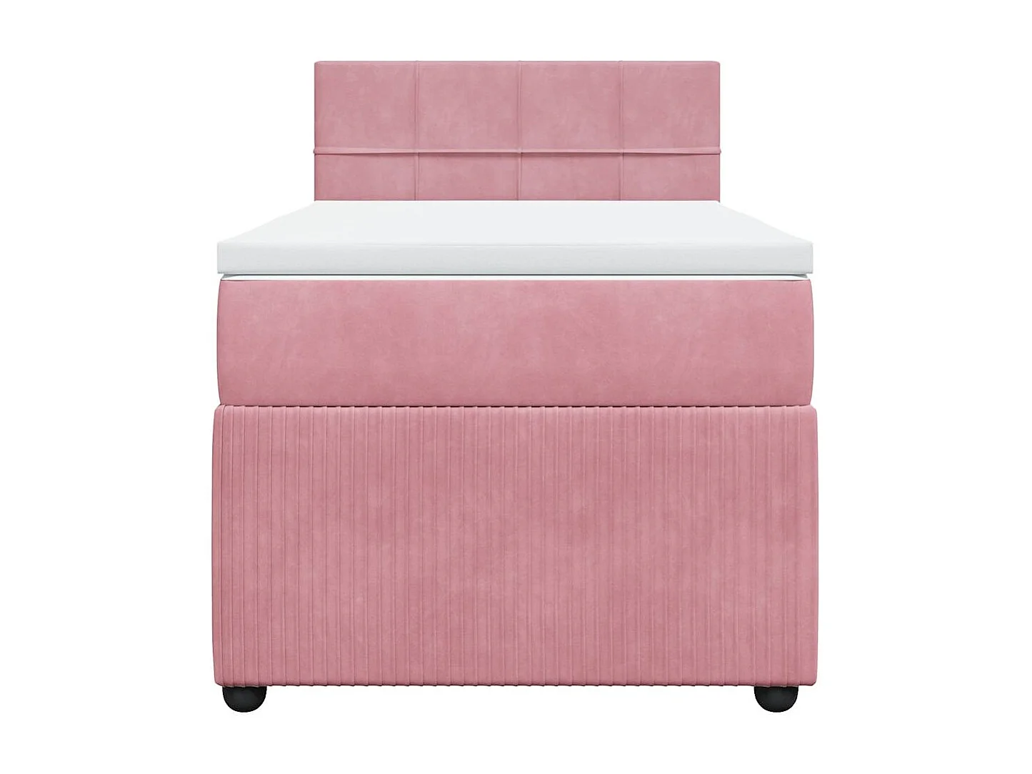 Cama de solteiro | Cama de adulto | Cama com molas/colchão 80x200cm veludo rosa SHL159461