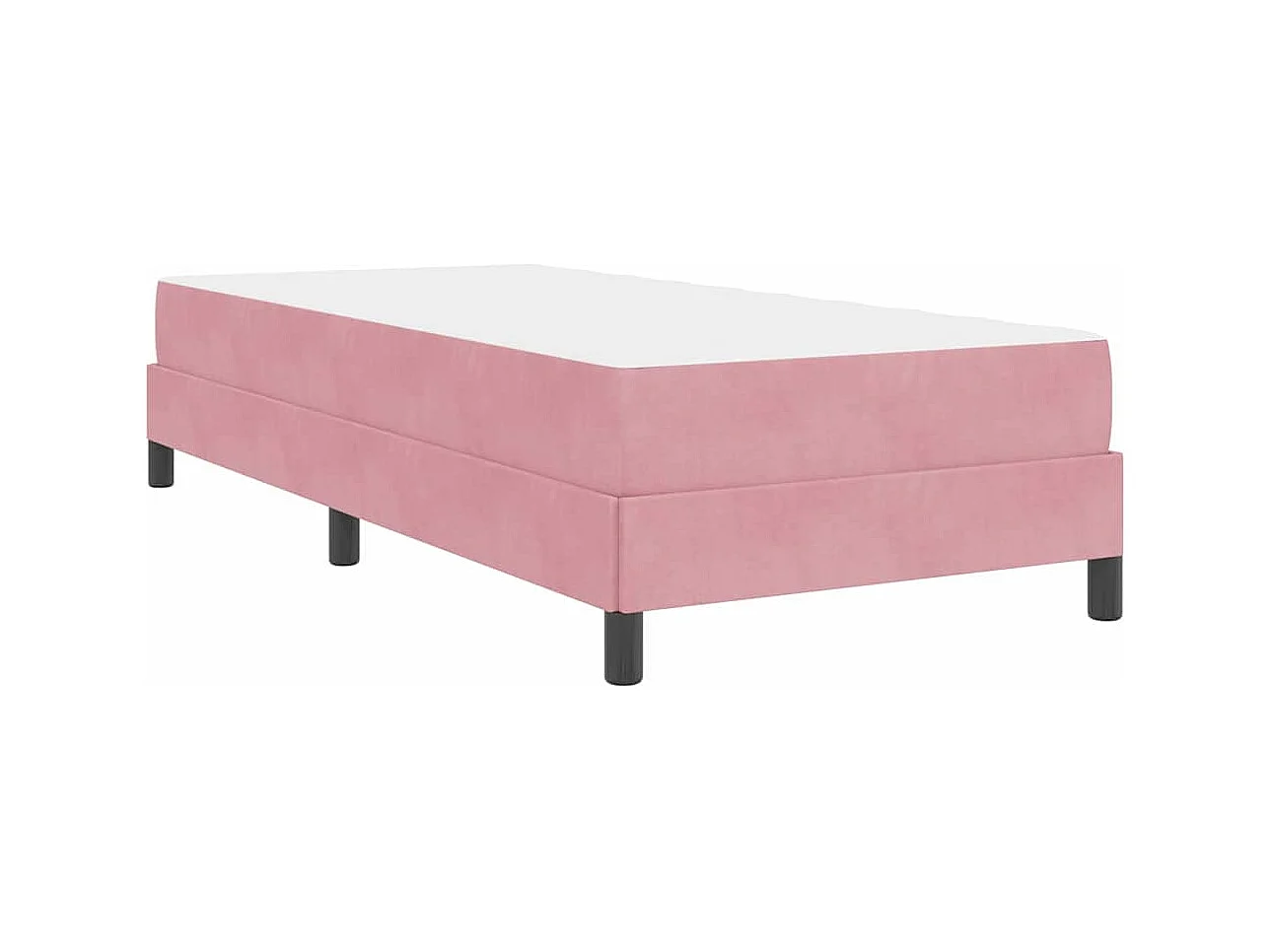Cama individual | Cama para adultos | Cama tipo Box Spring con colchón Rosa 90x190 cm tela SHL83561
