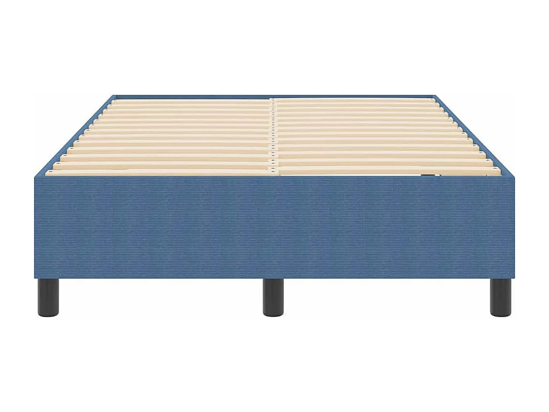 Lit double-Lit adulte-Lit à ressorts Bleu 120 x 190 cm Tissu en velours côtelé