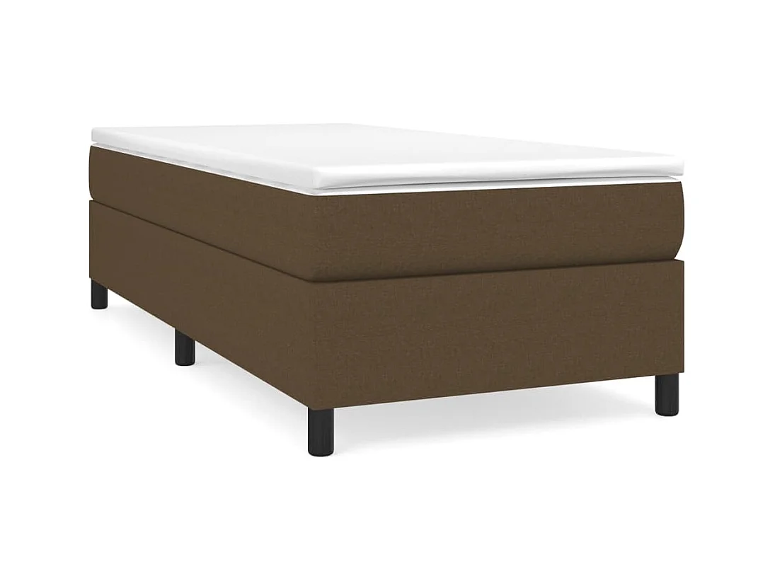 Lit simlpe adulte-Sommier à lattes de lit avec matelas Marron foncé 90x200 cm