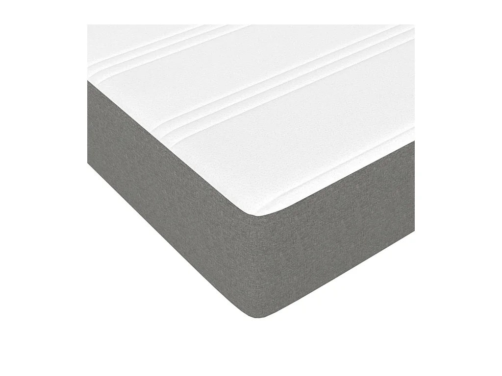 Lit simple-Lit adulte-Sommier à lattes de lit avec matelas Gris foncé 100x200cm Tissu