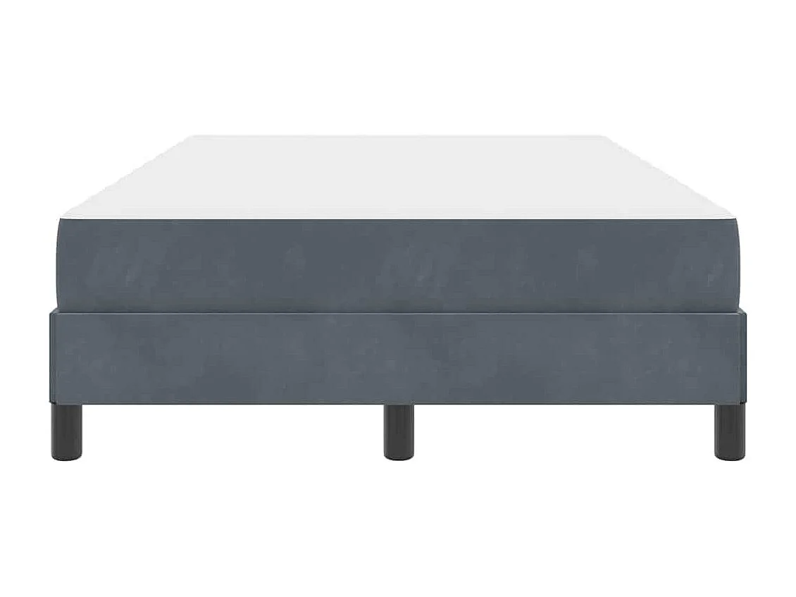 Cama tipo Box Spring con colchón Gris oscuro 120x200 cm tela SHL84005