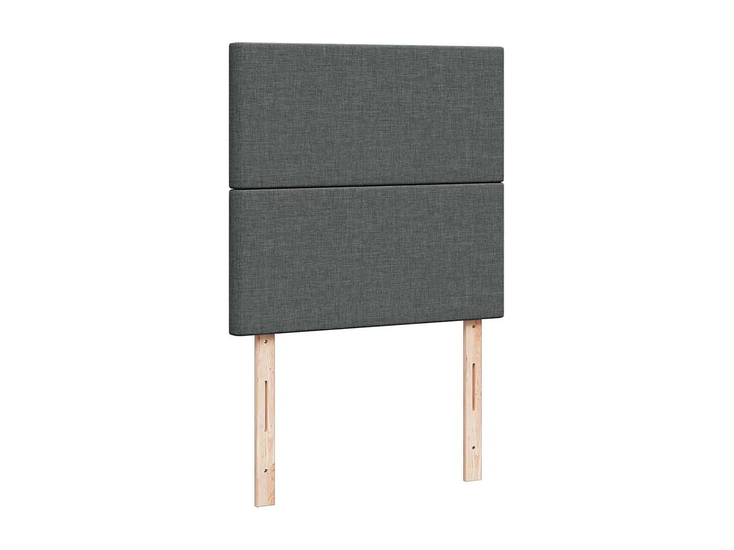 Einzelbett | Bettgestell | Boxspringbett mit Matratze Dunkelgrau 90x200 cm Stoff SHL780441