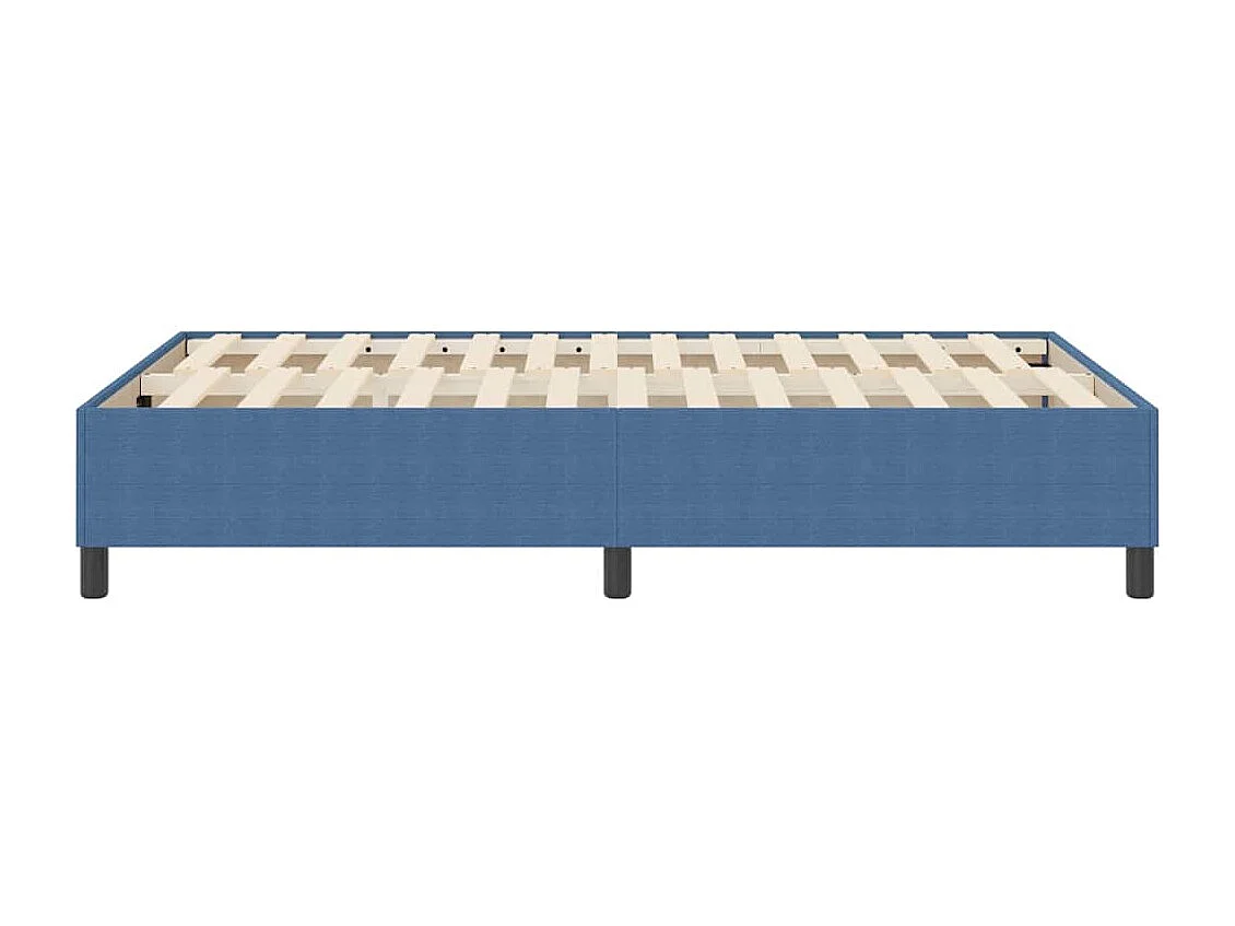 Lit double-Lit adulte-Lit à ressorts Bleu 120 x 200 cm Tissu en velours côtelé