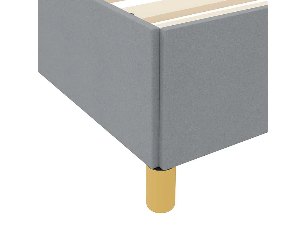 Einzelbett | Bettgestell | Bettrahmen mit Matratze Hellgrau 100x200 cm Stoff SHL811690