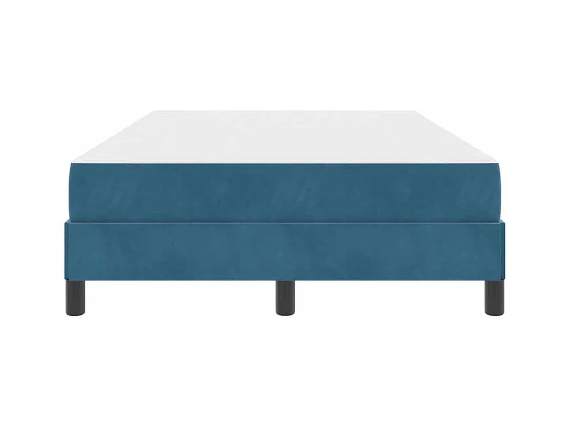 Lit double-Lit adulte-Lit boxspring avec matelas Bleu foncé 120 x 200 cm Velours