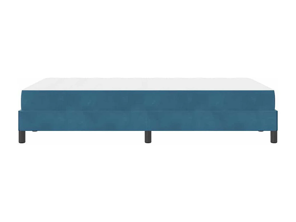 Cama casal-Cama de adulto-Cama Box com colchão Azul Escuro 120 x 200cm tecido SHL529588