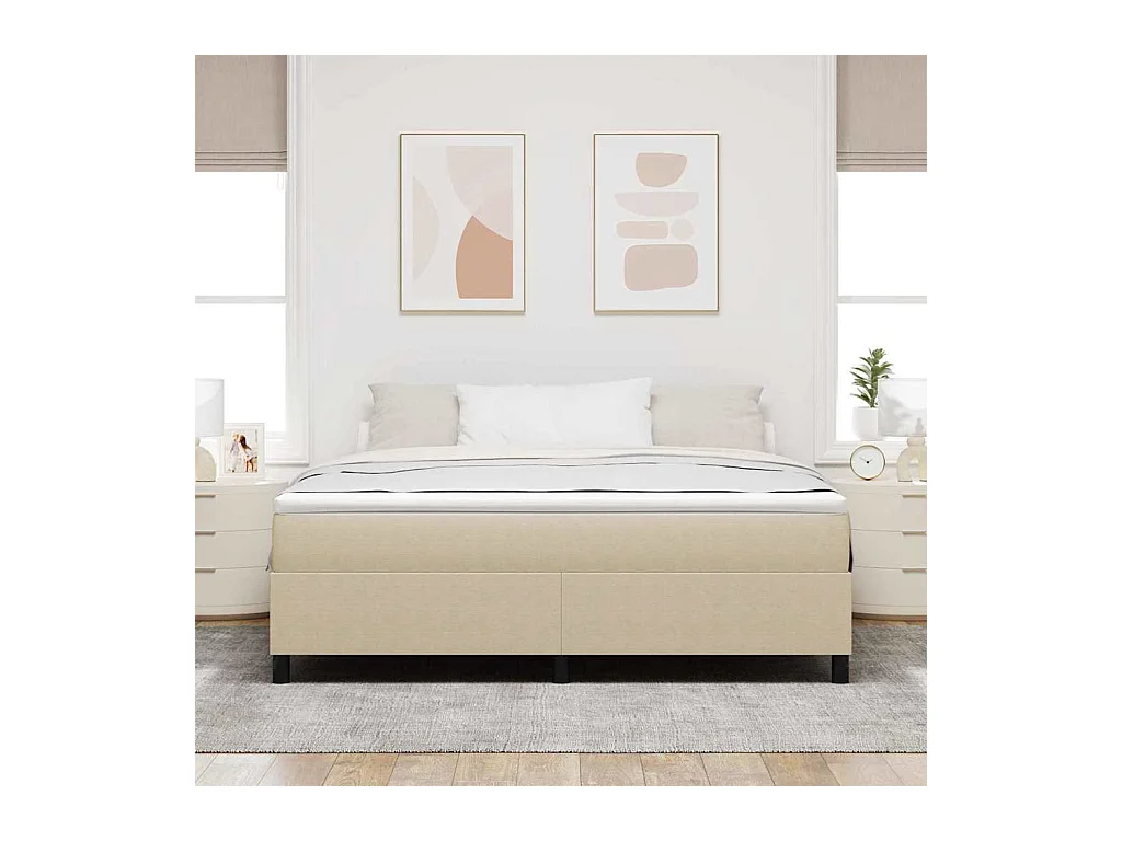 Lit double-Lit adulte-Lit à ressorts Vert gris 180 x 200 cm Tissu en velours côtelé