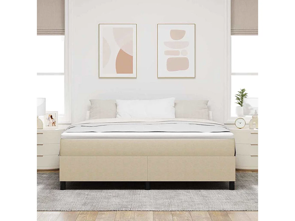 Lit double-Lit adulte-Lit à ressorts Vert gris 180 x 200 cm Tissu en velours côtelé