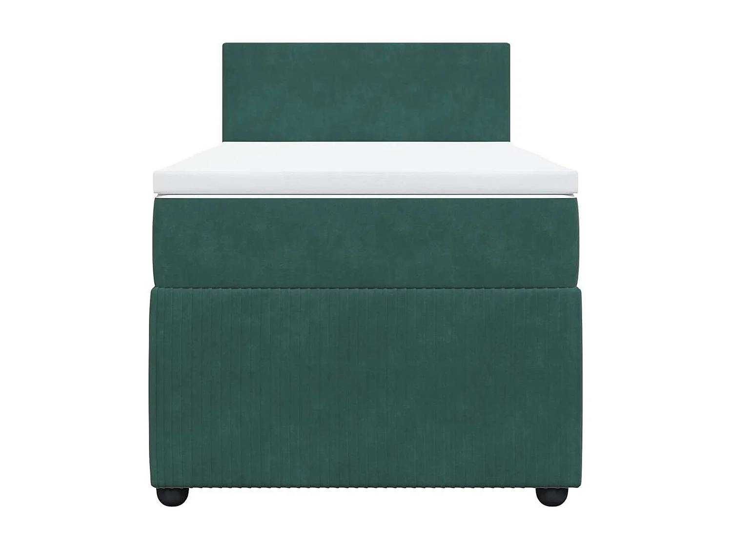 Einzelbett | Bettgestell | Boxspringbett mit Matratze Dunkelgrün 100x200 cm Samt SHL580189