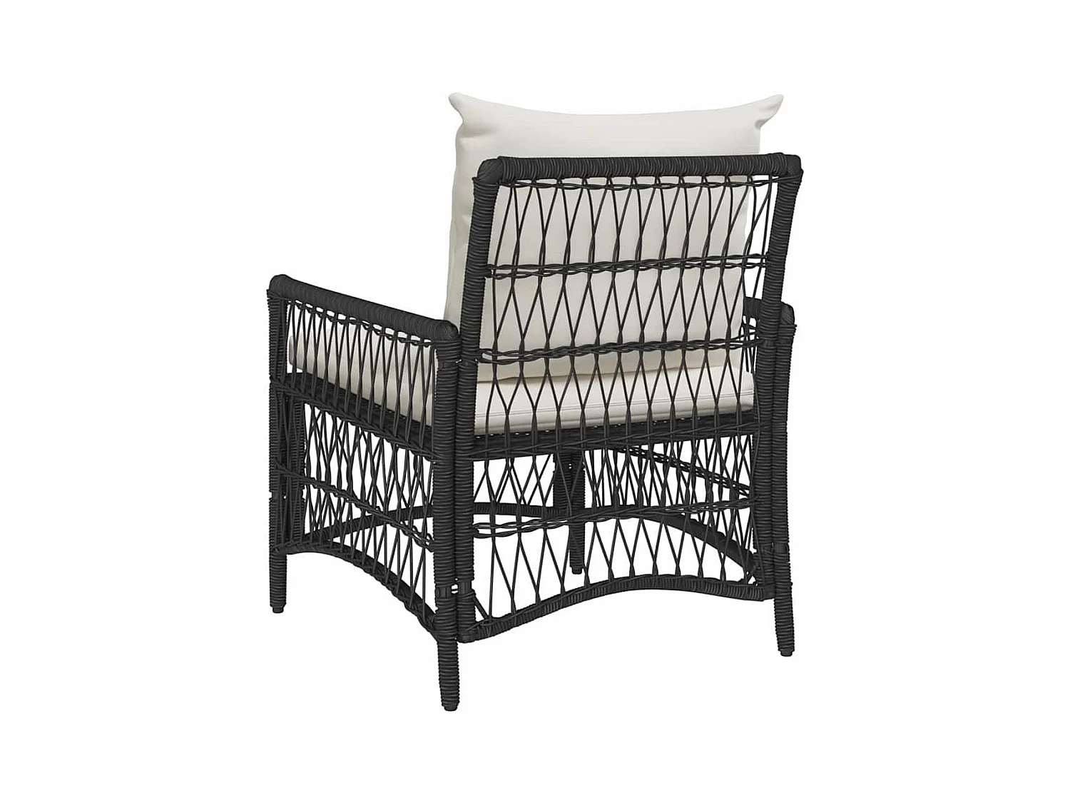 Chaise de jardin Noir 60 x 70 x 78cm polyrotin