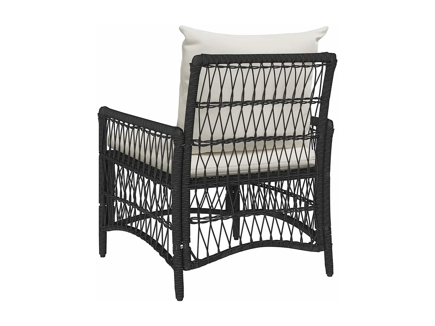 Sedia da Giardino Nero 60 x 70 x 78cm polyrattan