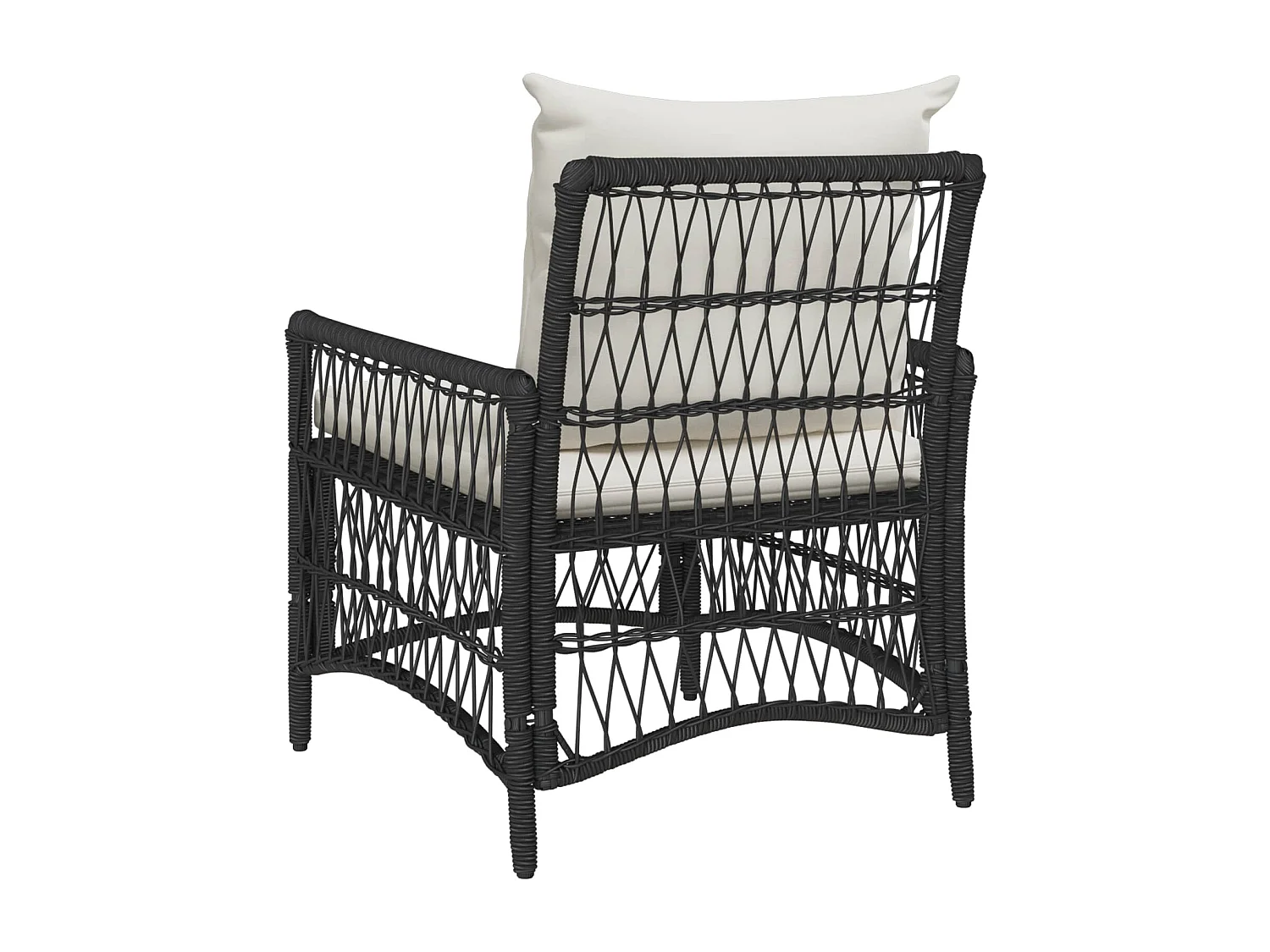 Gartenstuhl Schwarz 60 x 70 x 78 cm Poly-Rattan