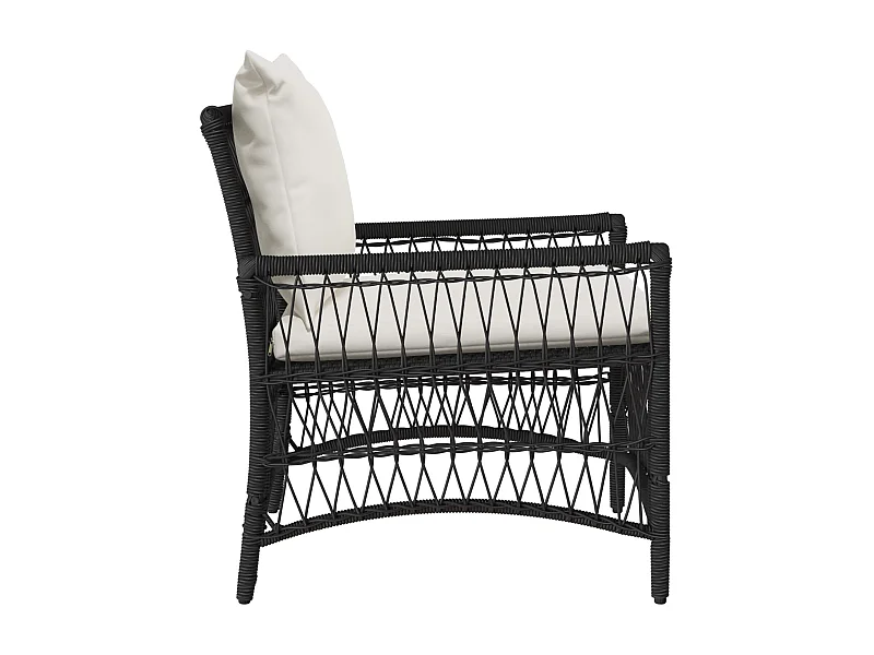 Gartenstuhl Schwarz 60 x 70 x 78 cm Poly-Rattan