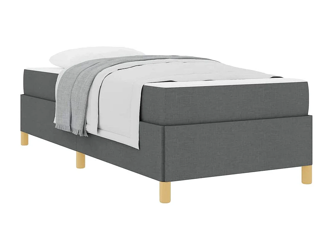 Doppelbett | Bettrahmen mit Matratze Dunkelgrau 90x190 cm Stoff SHL26759