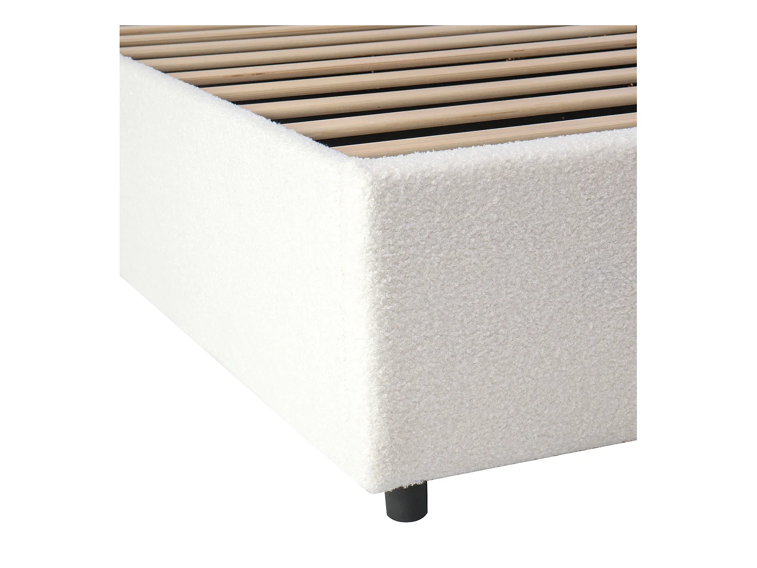 Lit enfant 90x200 cm avec espace de rangement-  bois  - beige (sans matelas)