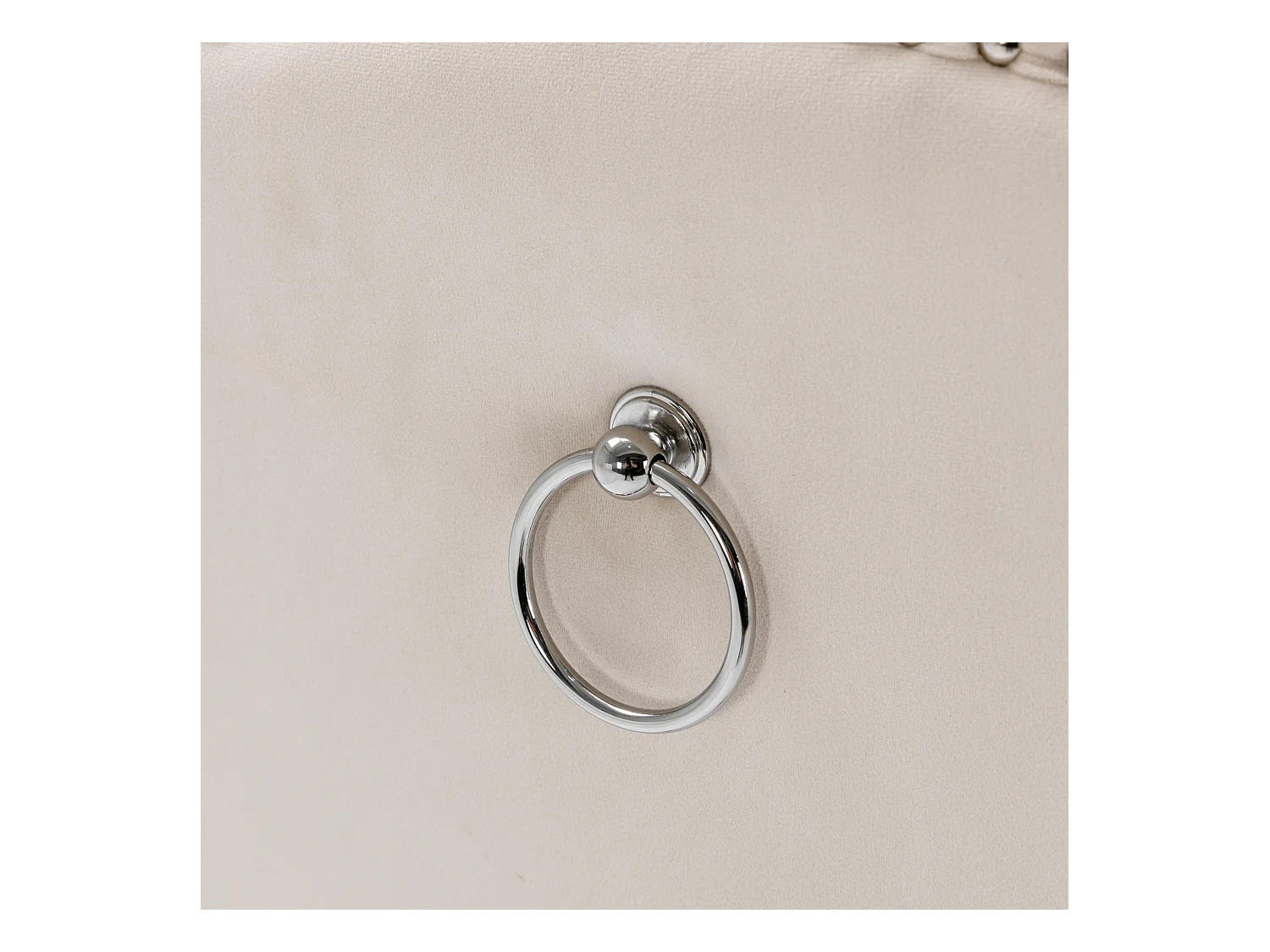 Lot de 2 chaises à manger en velours avec dossier - pieds en bois noir - beige