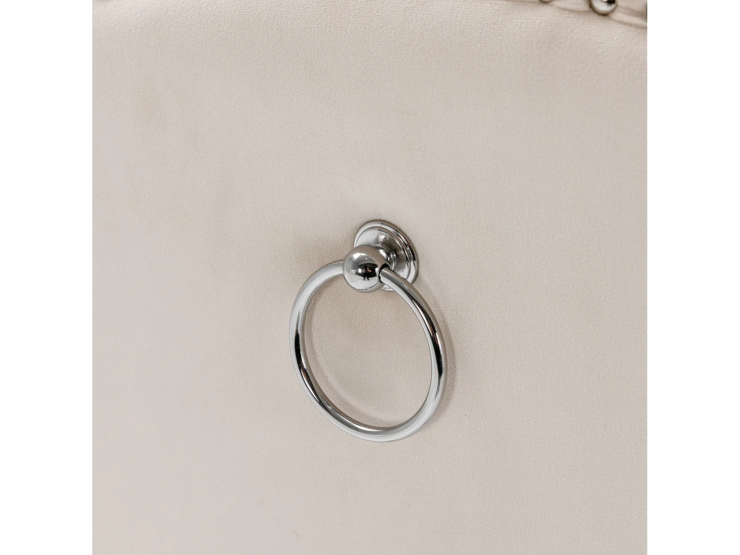 Lot de 2 chaises à manger en velours avec dossier - pieds en bois noir - beige