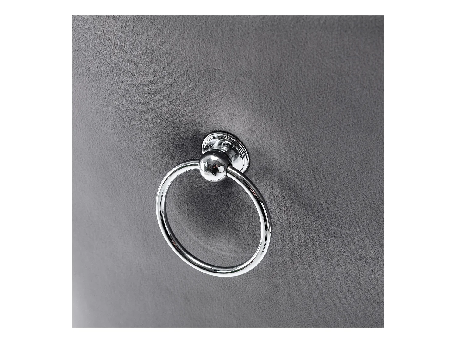 Juego de 2 sillas de comedor de terciopelo con respaldo - patas de madera - gris