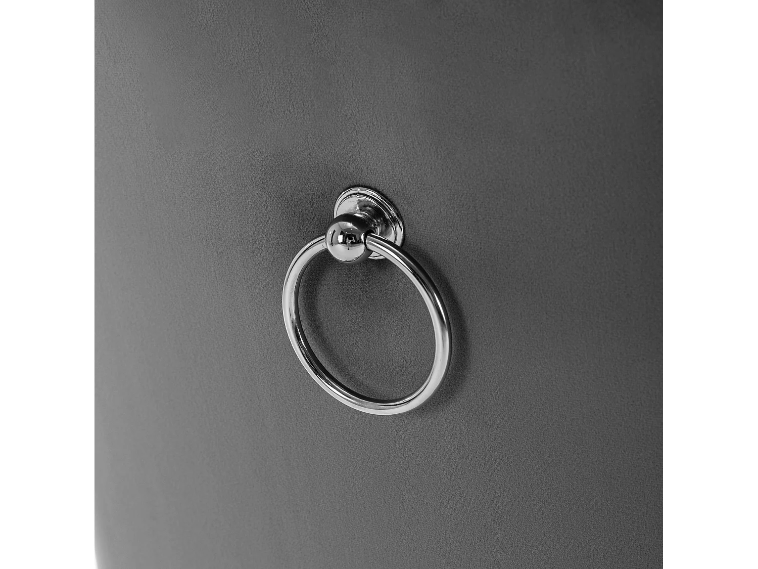 Lot de 6 chaises à manger en velours avec dossier - pieds en bois - gris