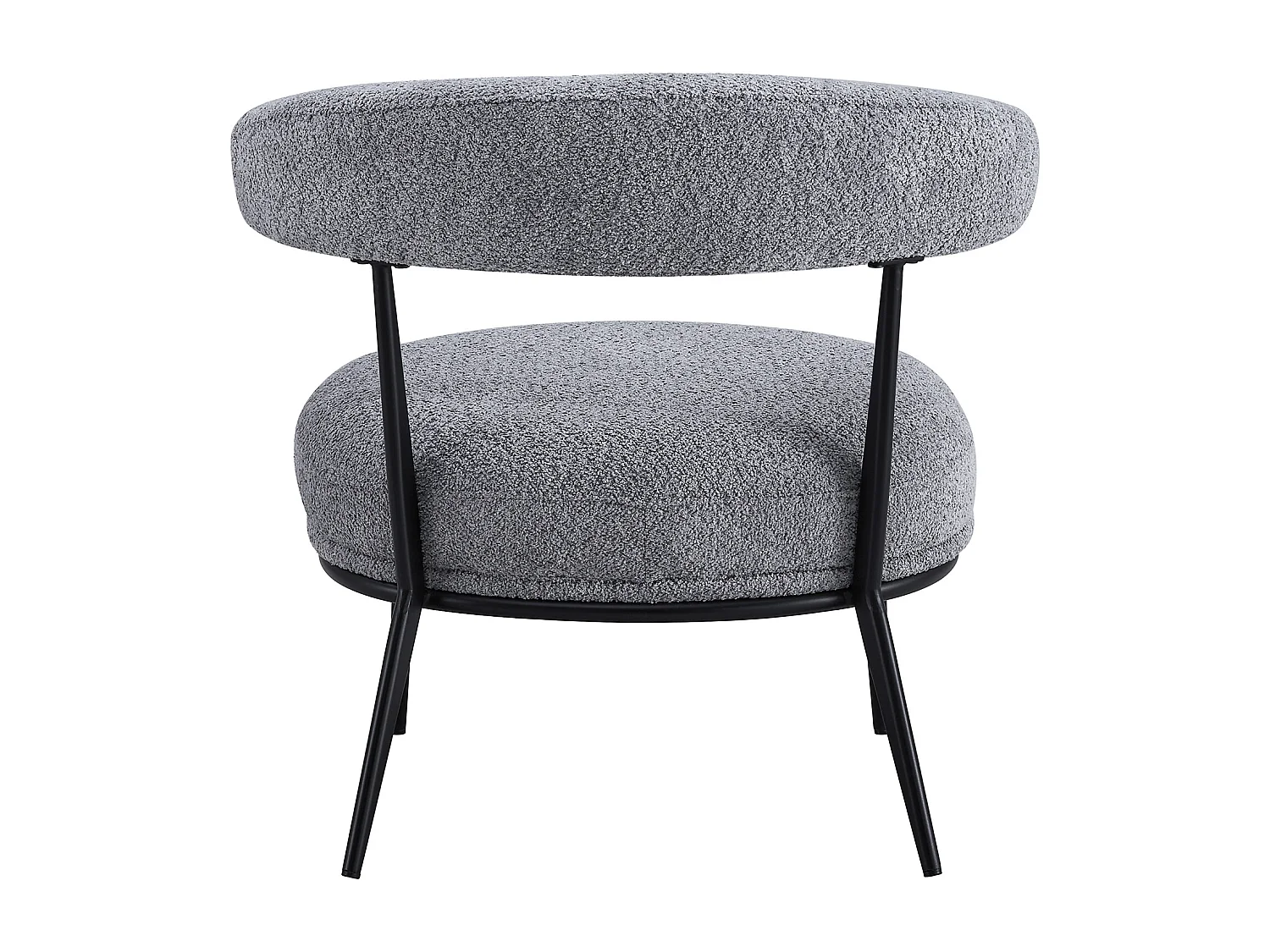 Pack de 2 butacas de 69x70x66 cm tapizadas en tejido tipo Teddy espuma-madera gris Asis