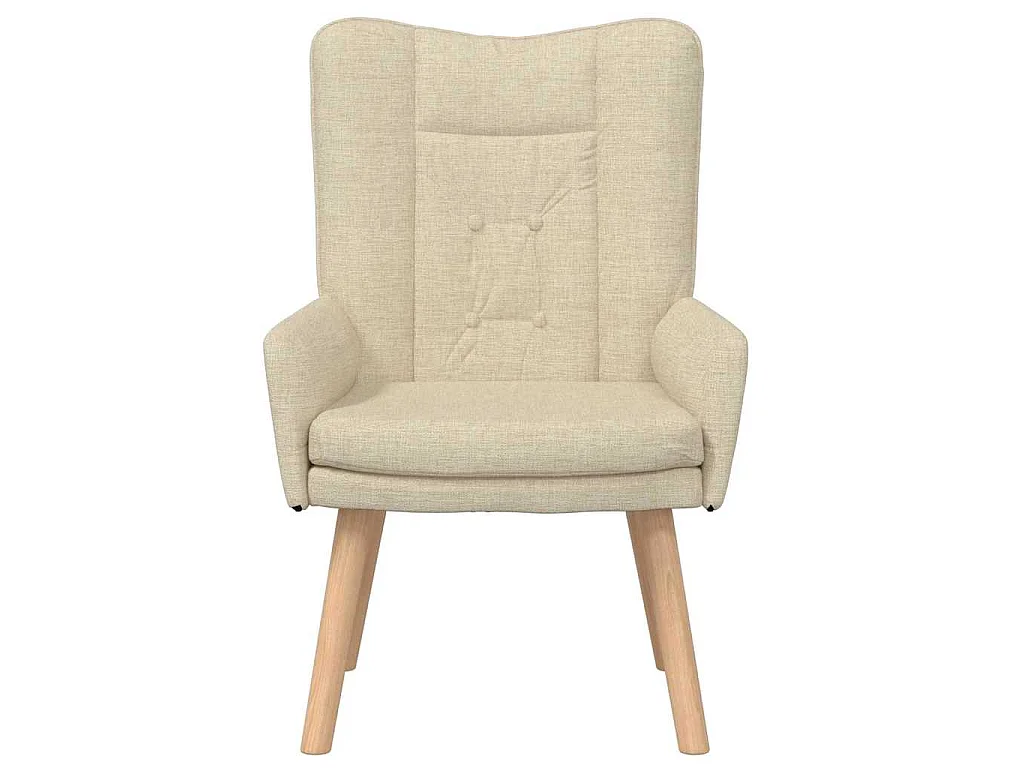 fauteuil Crème 63 x 67 x 94 cm Tissu et contreplaqué