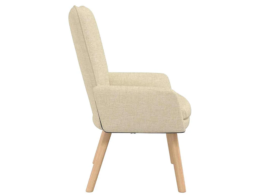 fauteuil Crème 63 x 67 x 94 cm Tissu et contreplaqué