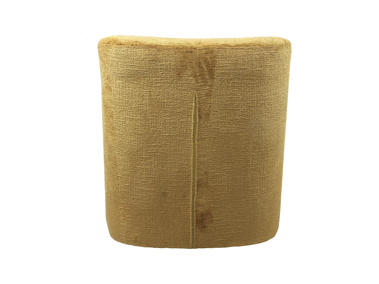 Butaca de 69x65x75 cm con mecanismo giratorio de 360º y estructura de madera mostaza Gian