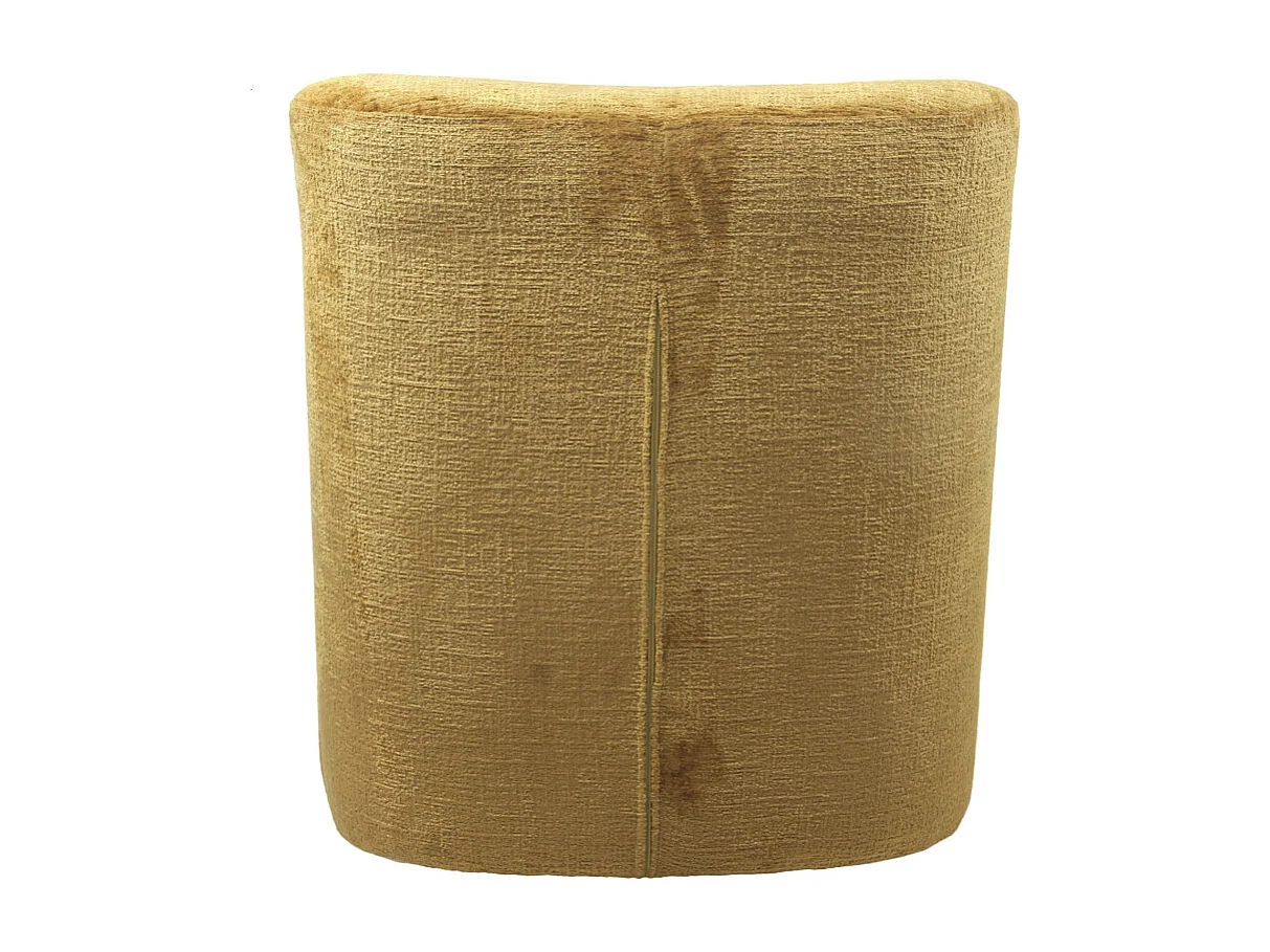 Butaca de 69x65x75 cm con mecanismo giratorio de 360º y estructura de madera mostaza Gian