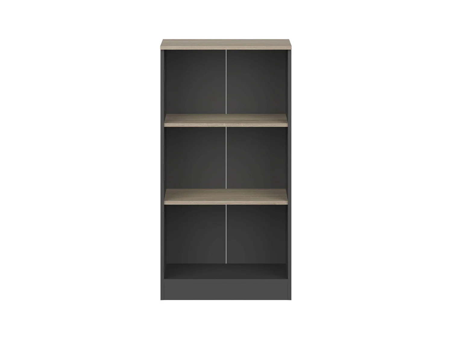 Étagère de bureau Frogi avec 3 étagères, chêne Sonoma et gris anthracite, 60 x 116 x 40 cm