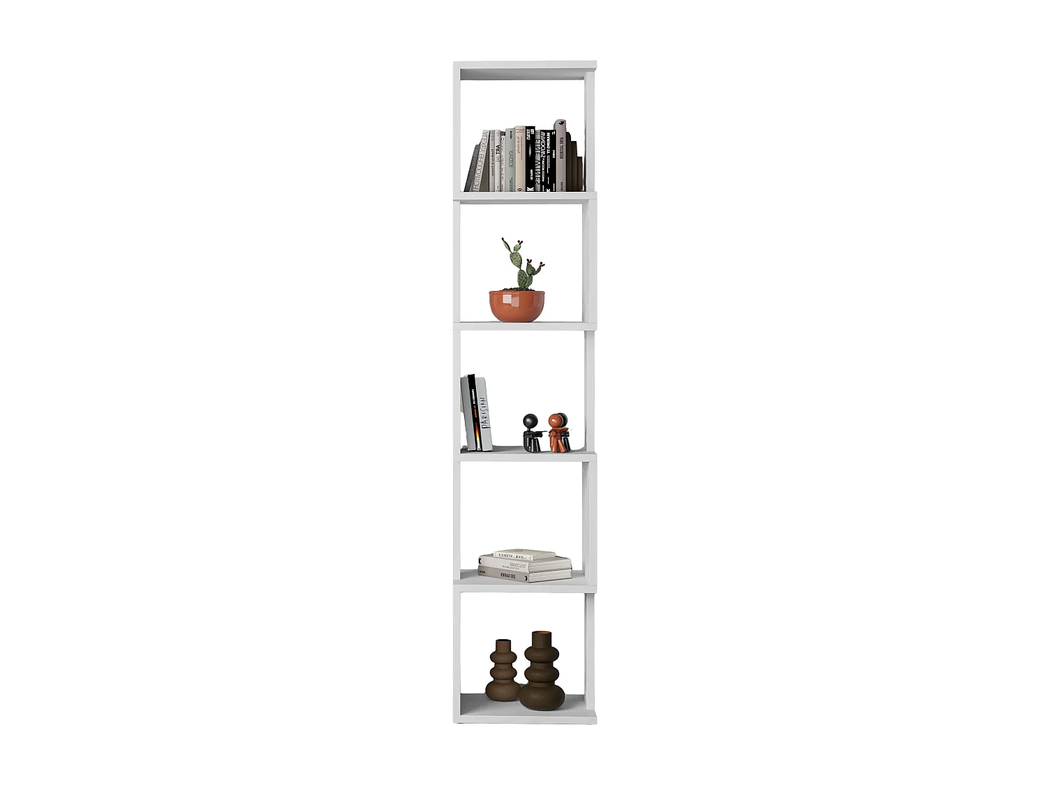 Estantería Guan 5 Huecos Blanco 35x161x30 cm