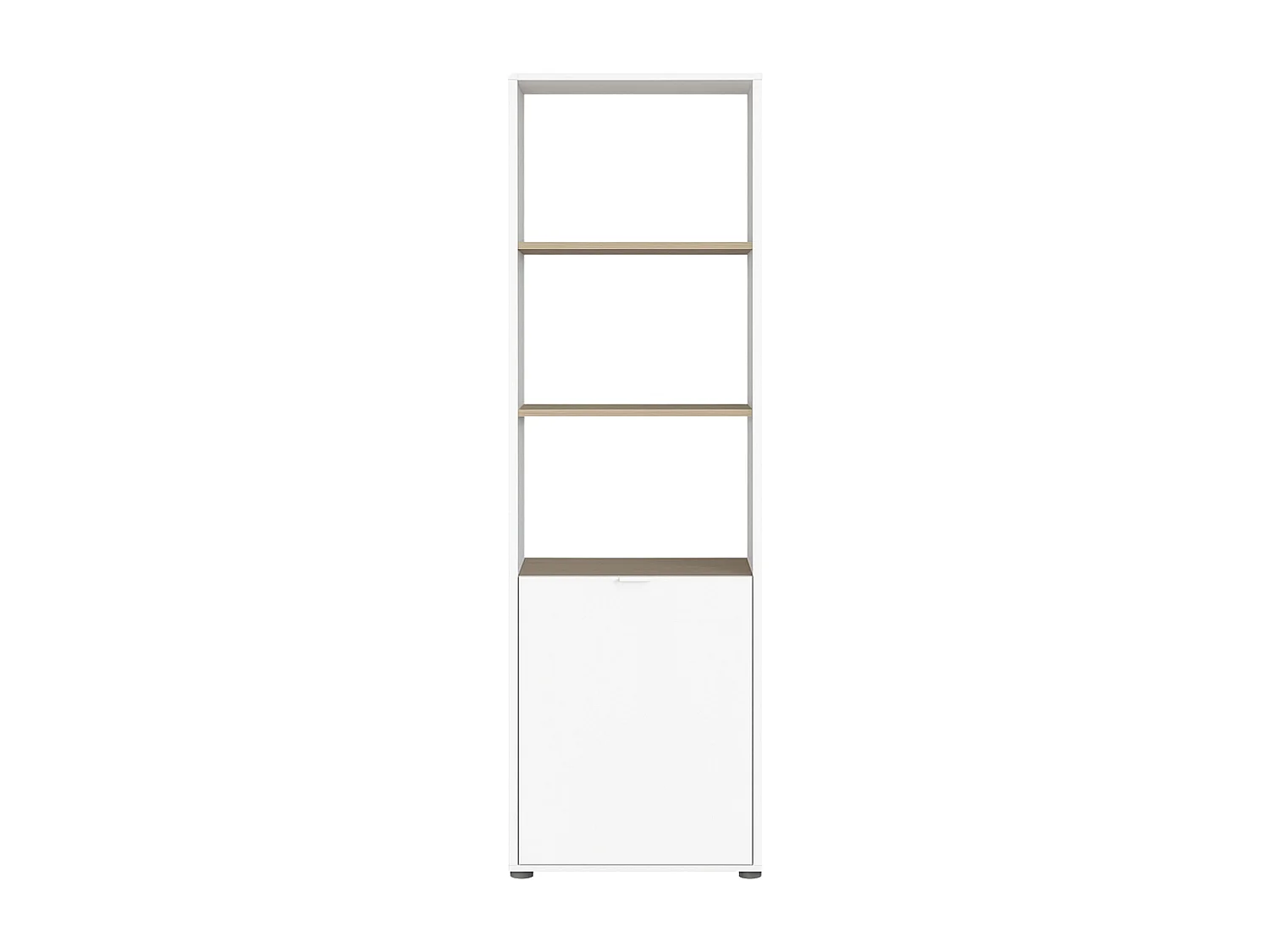 Estantería Dormitorio Juvenil Boreal Blanco Mate/Roble Japonés 50x205x40 cm