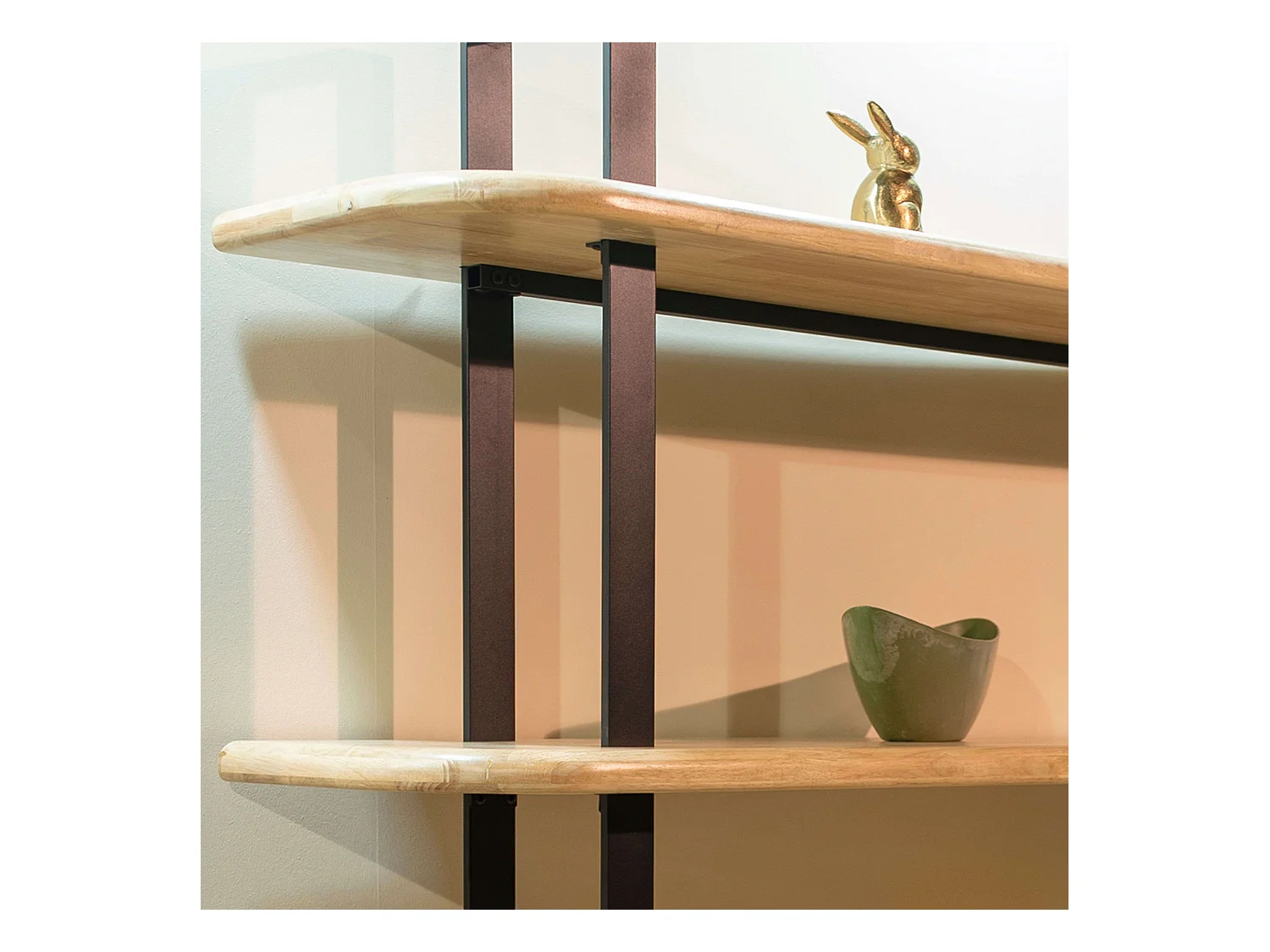 Estantería alta Napi roble estructura metálica 150x180x35 cm claro/negro