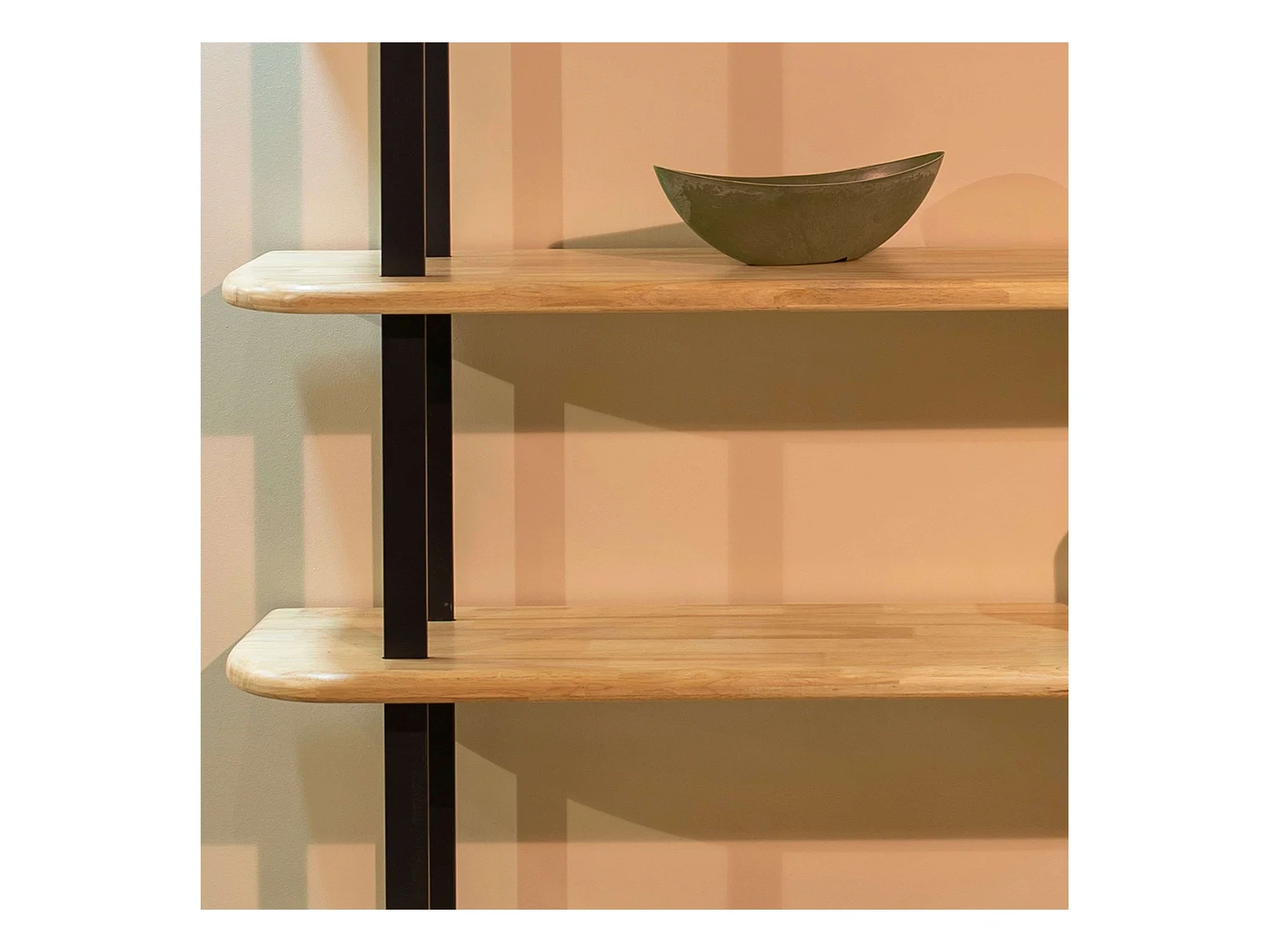 Estantería alta Napi roble estructura metálica 150x180x35 cm claro/negro