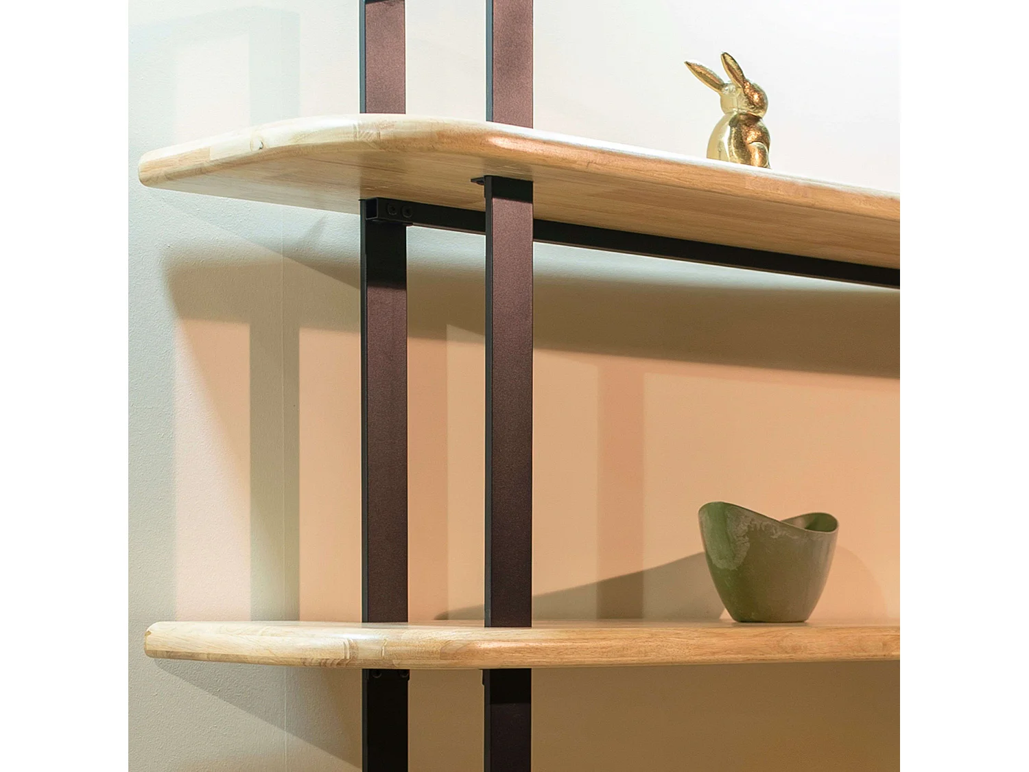 Estantería alta Napi roble estructura metálica 150x180x35 cm claro/negro