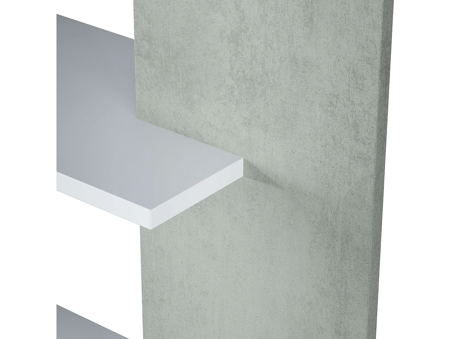Pack 4 Estanterías Modernas Salón Comedor Color Cemento y Blanco