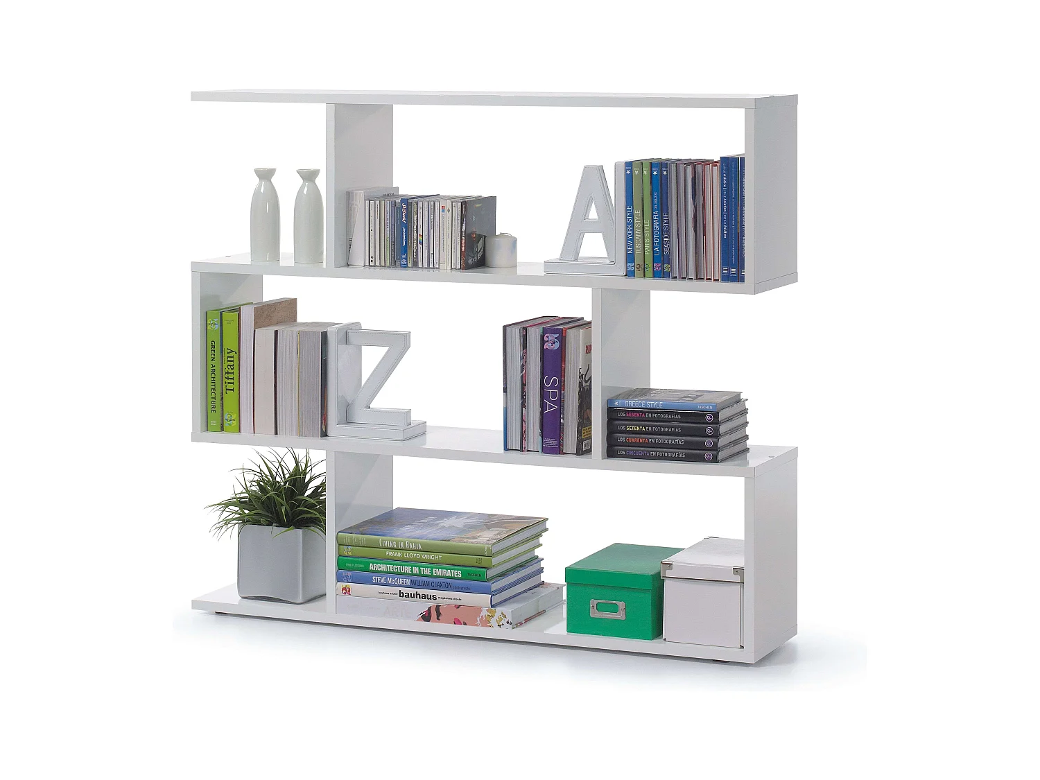 Pack 2 estanterías Athena blanco brillo