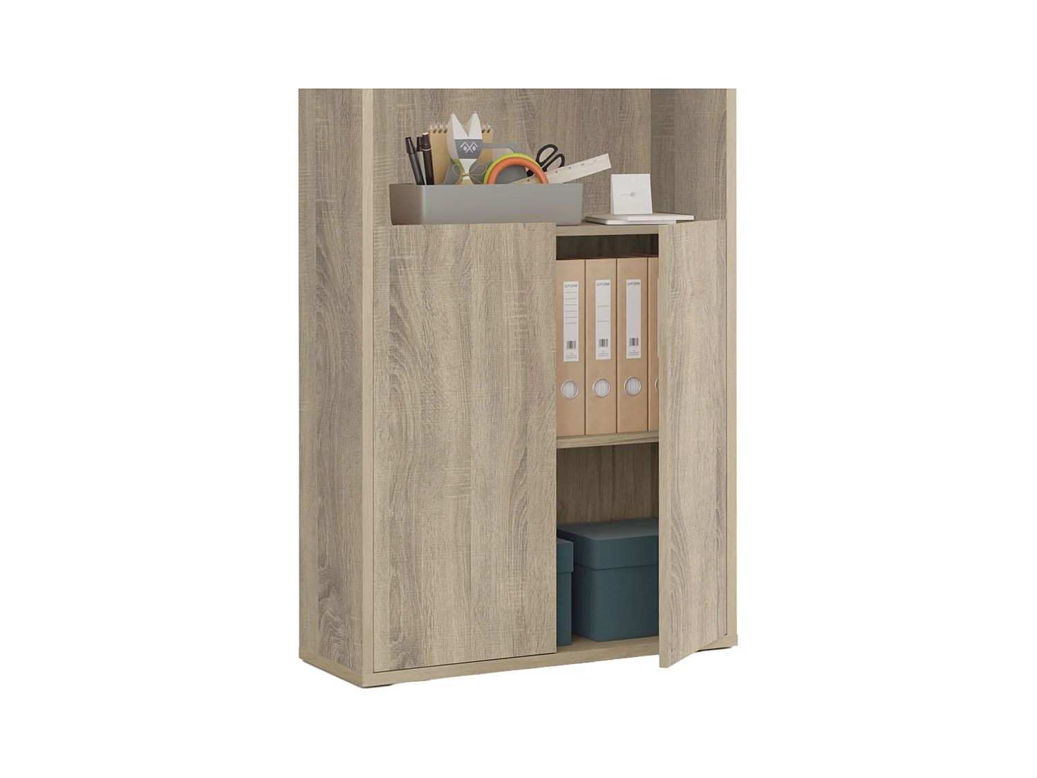 Estantería Melamina de Alta Densidad, Roble Cambrian, 196.5 x 75.5 x 33 cm