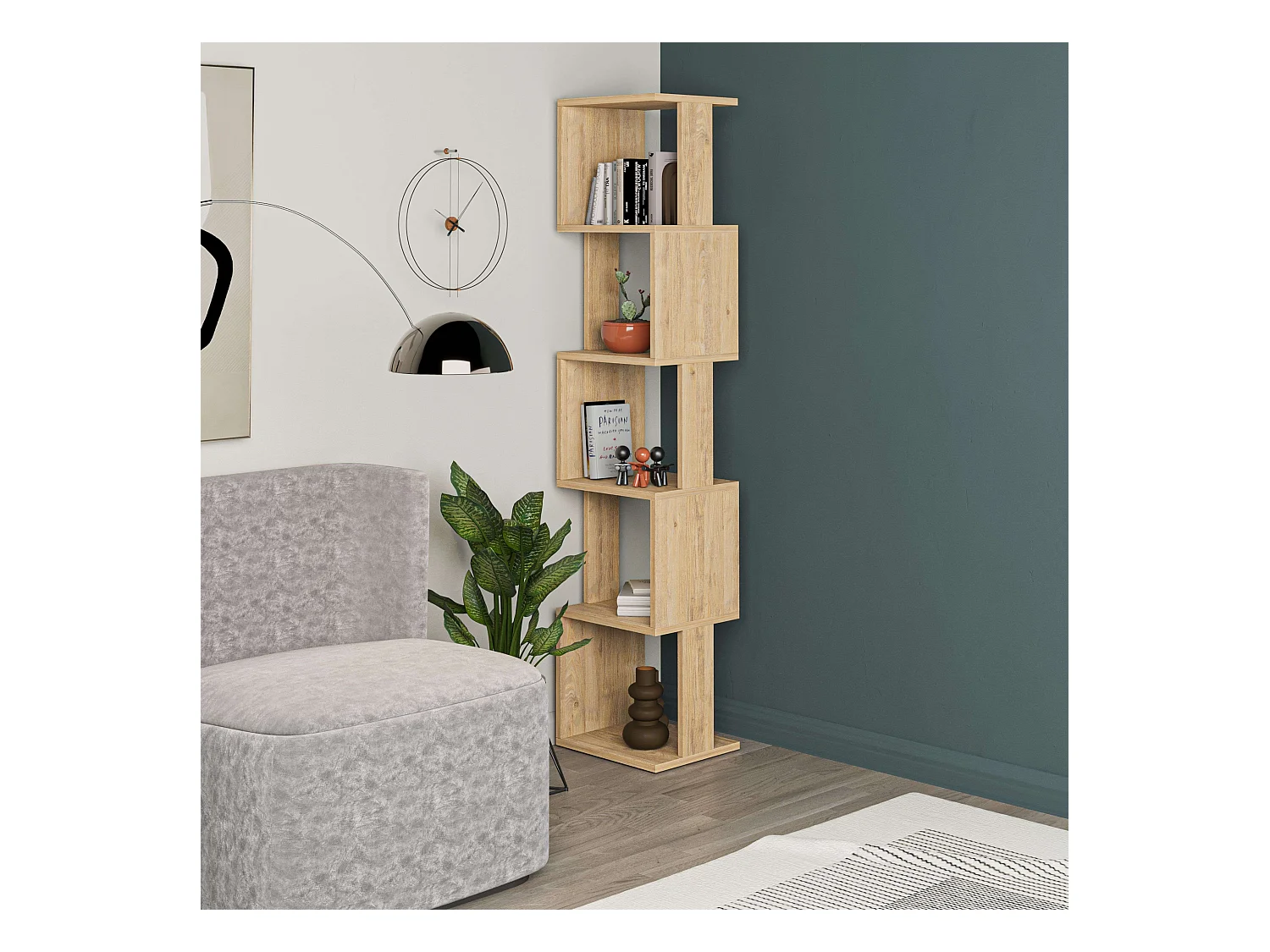 Estantería Guan 5 Huecos Safir 35x161x30 cm