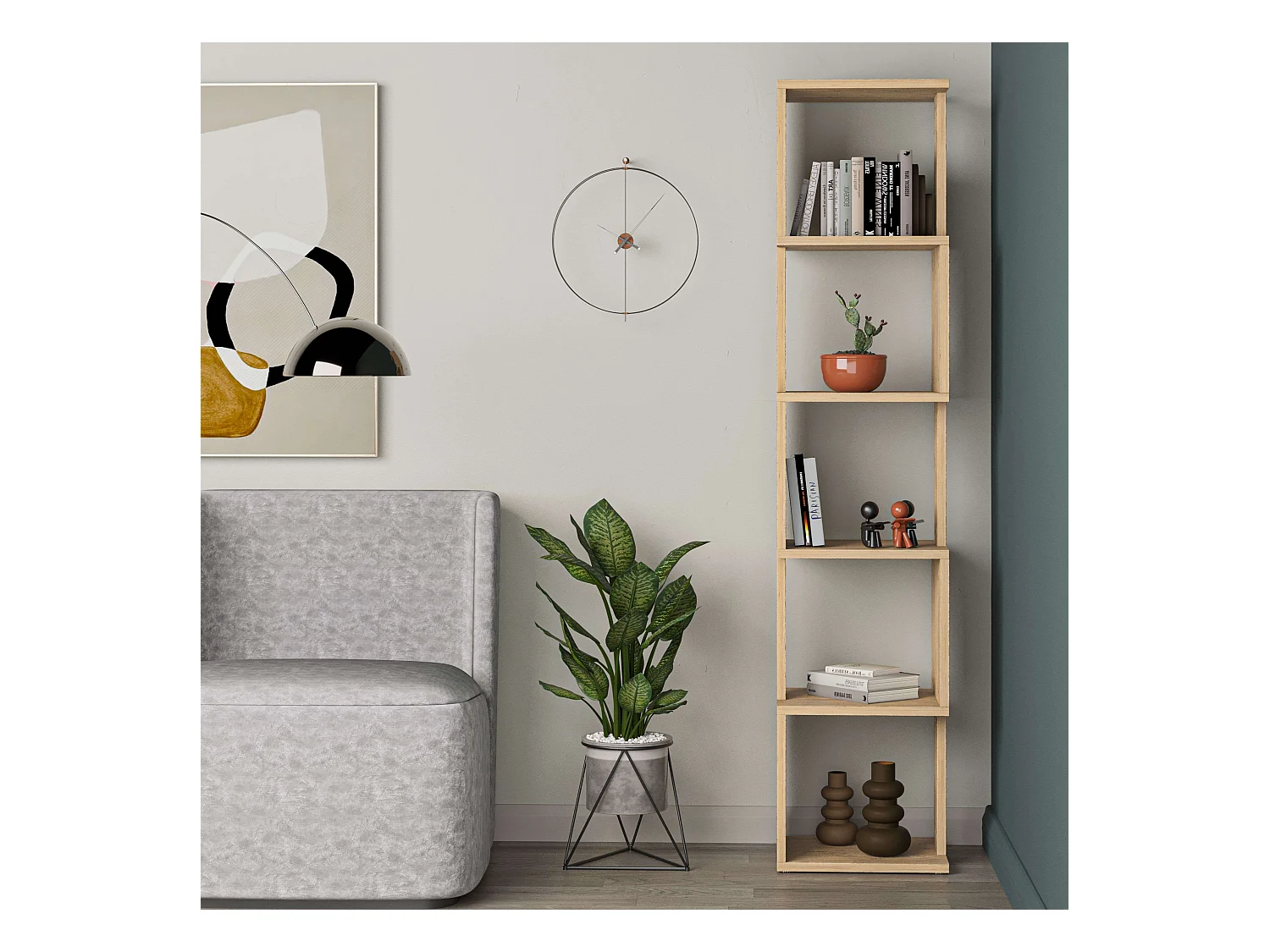 Estantería Guan 5 Huecos Safir 35x161x30 cm