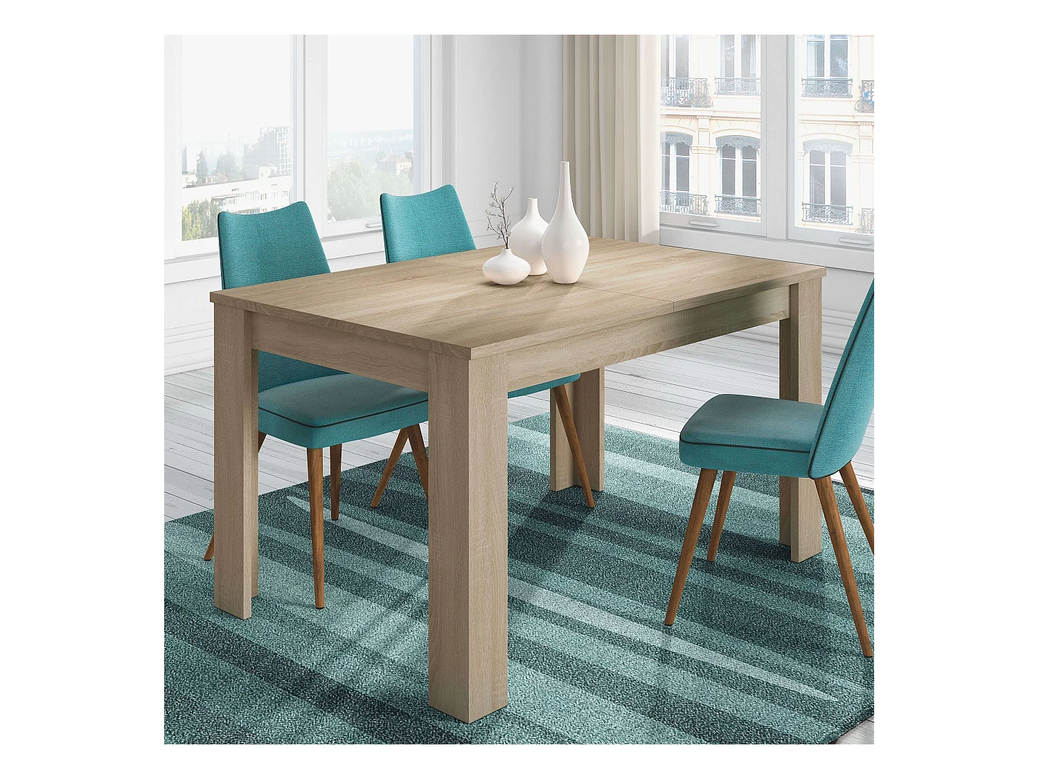 Librería baja Tibet Blanco mate 75x50x24 cm Estantería libros