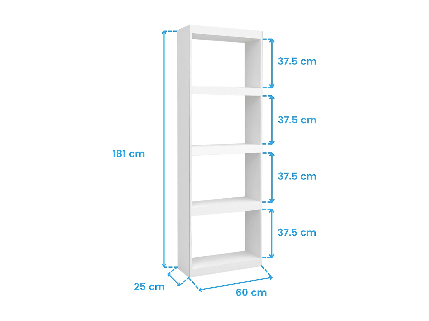 Prateleira de Jantar Talio Branco Fosco 181x60x25 cm