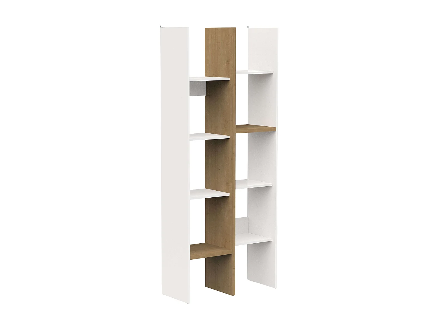 Estantería Alta Librería Acces Roble Hamilton/Blanco 76x183x33 cm