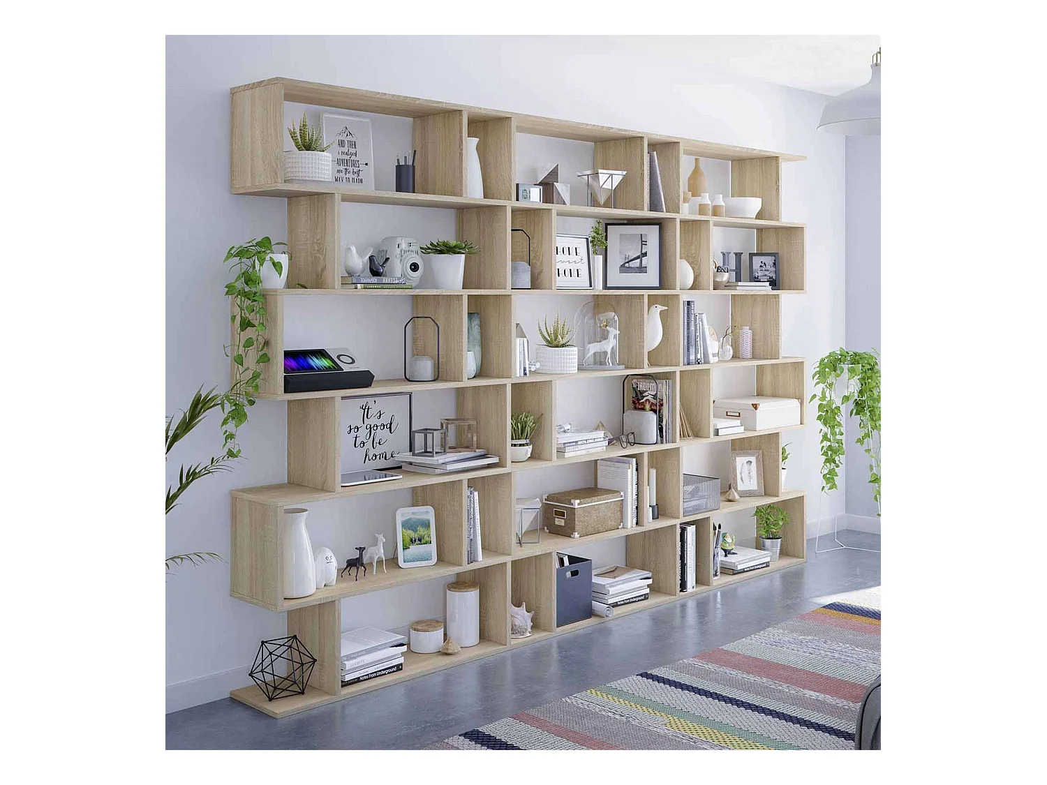 Pack 3 estanterías Athena en roble canadian