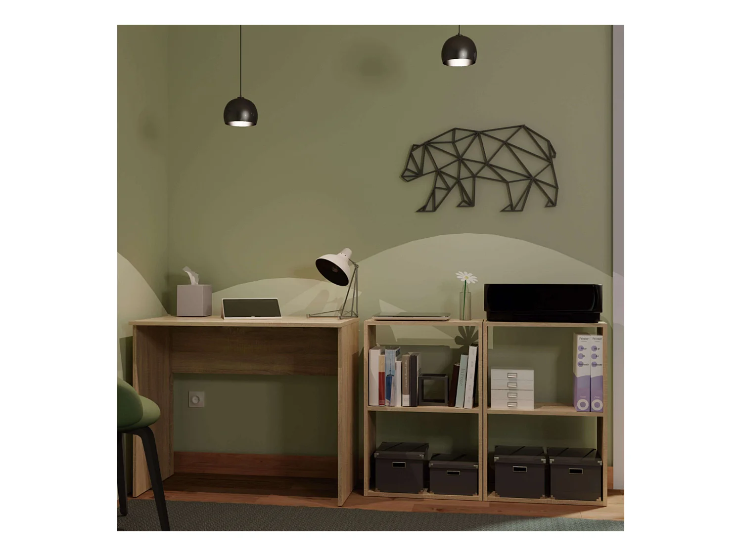 Librería Estantería baja Tibet Cambrian 75x50x25 cm