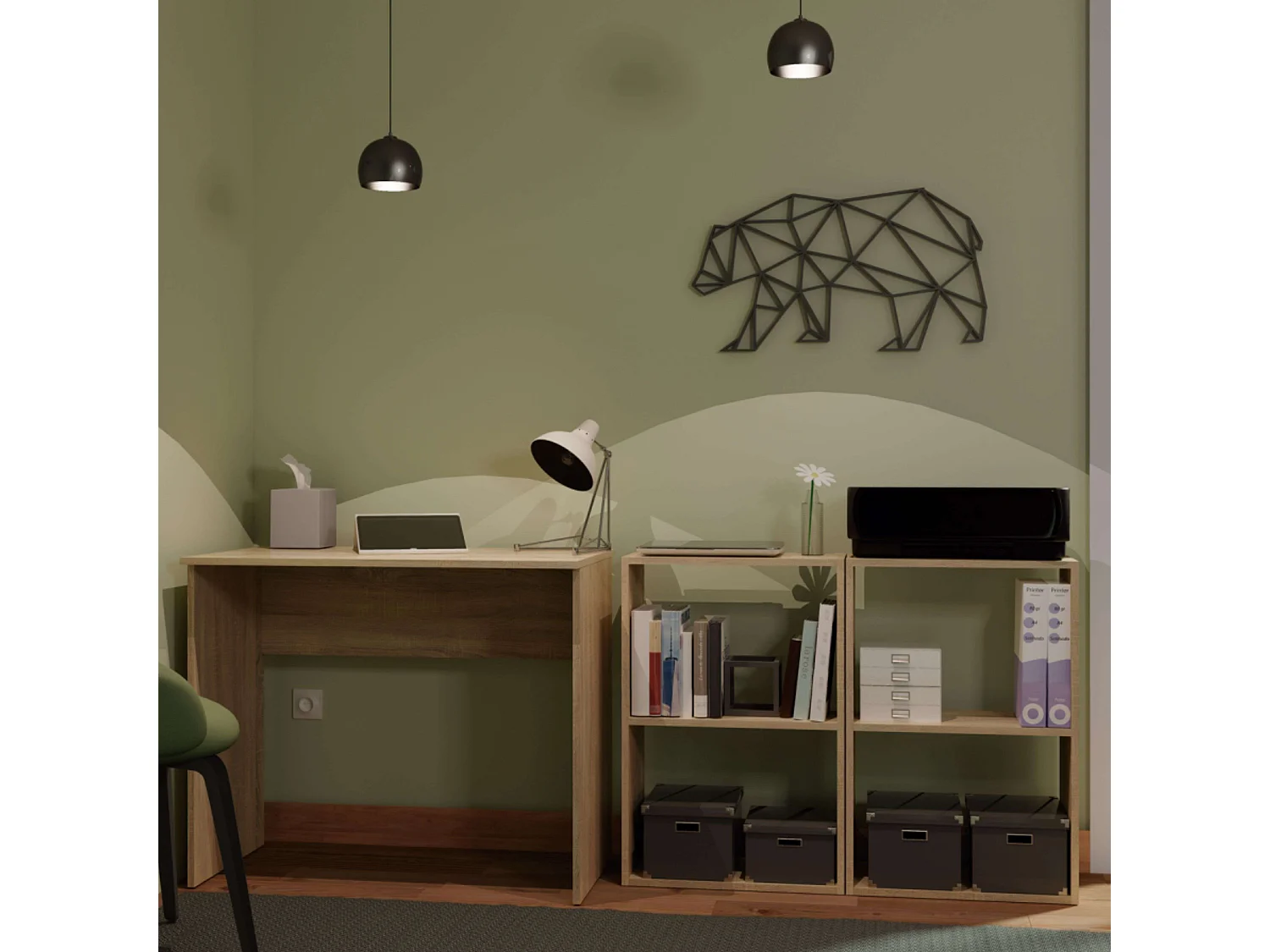 Estante baixa cambriana tibetana 75x50x25 cm