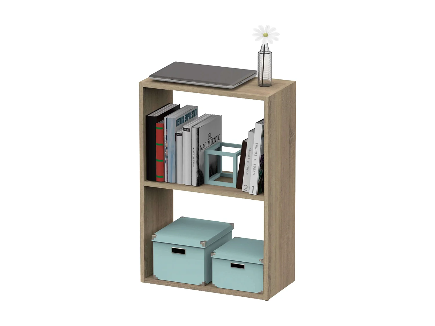 Bibliothèque basse Tibet Cambrian 75x50x25 cm