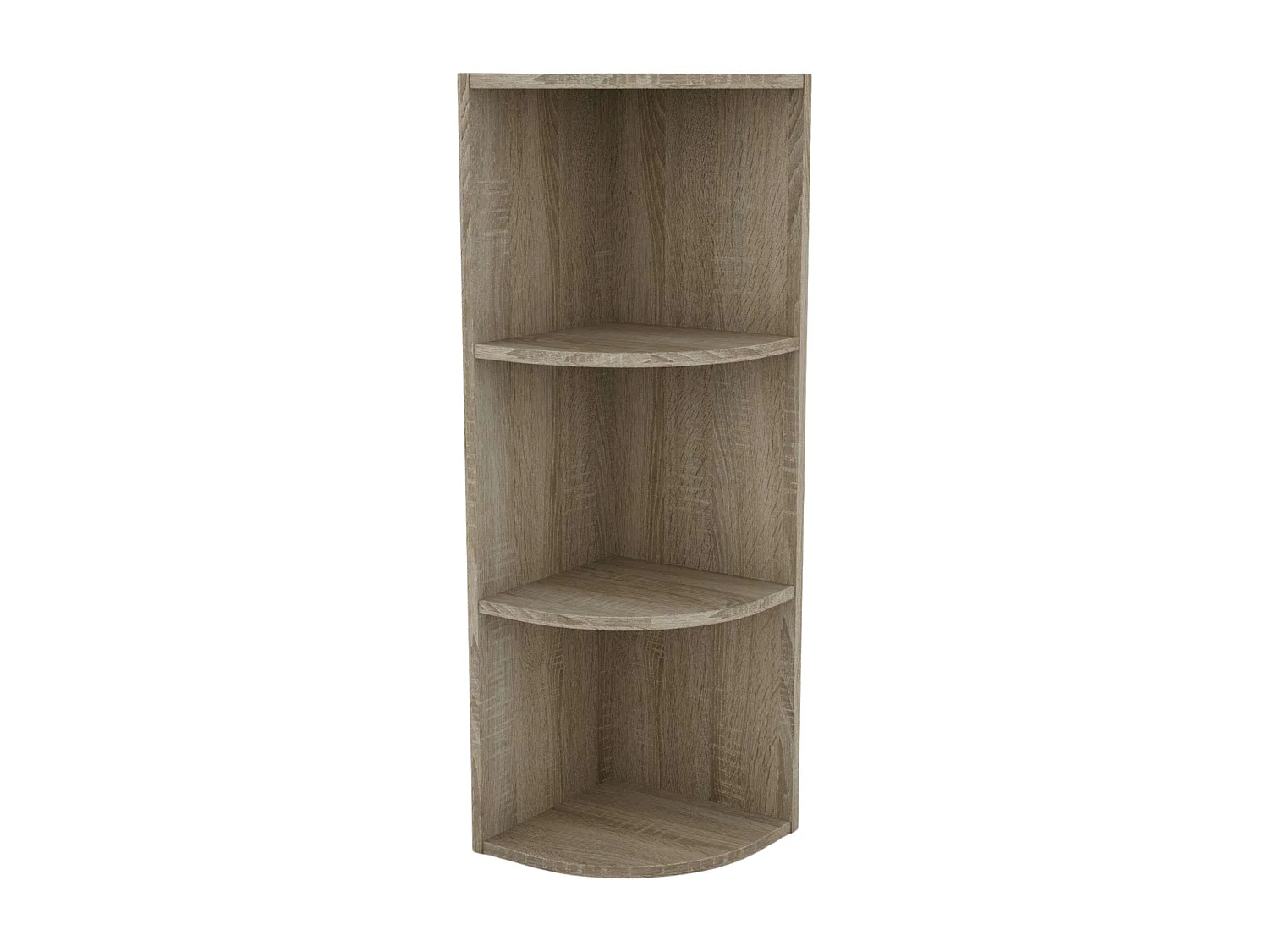 Estantería esquinera 3 niveles Plea salón roble sonoma 29x92x29 cm