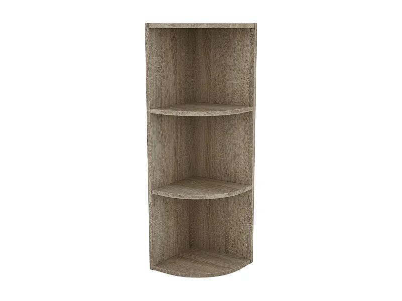 Étagère d'angle à 3 niveaux Plea, chêne Sonoma, 29x92x29 cm
