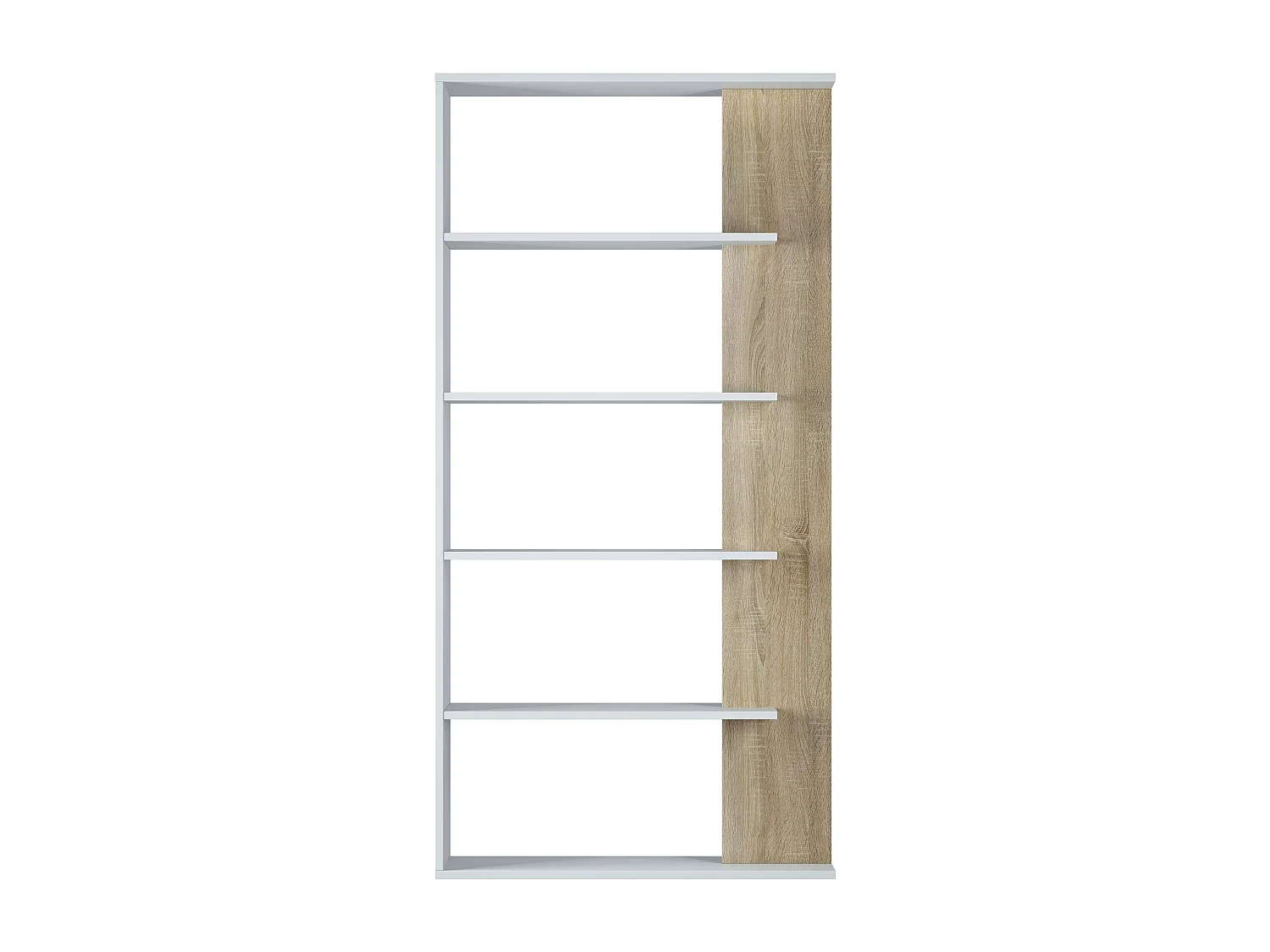 Pack 4 estantería Alida en Roble Canadian y blanco mate Est. nórdico